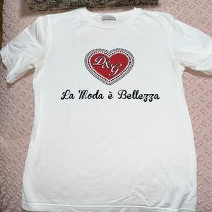 Girls rhinestone heart t shirt dolce and gabbana